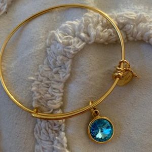 Alex and Ani Aquamarine Birthstone Bracelet